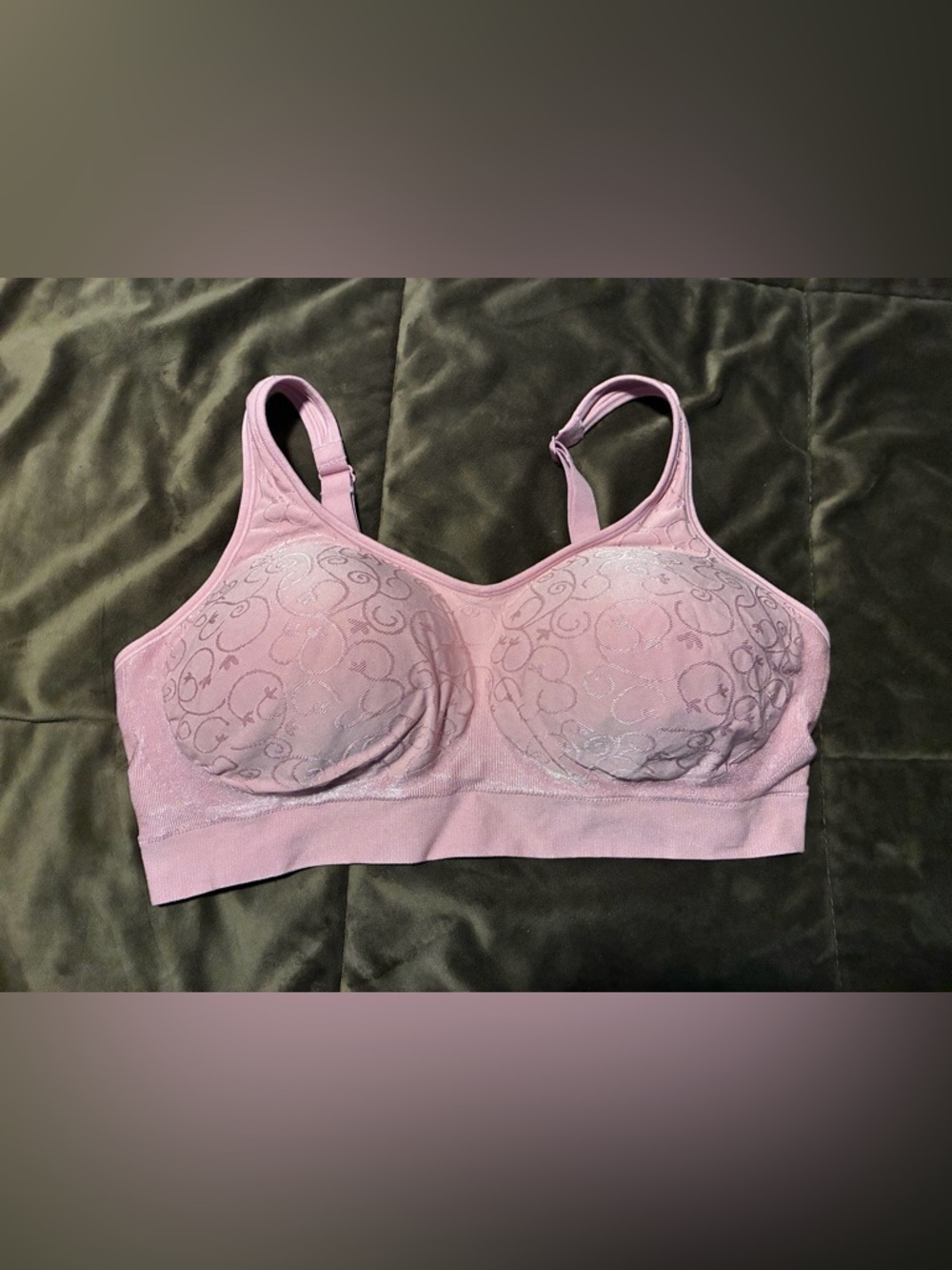 Bali Pink Wireless Jacquard Comfort Bra